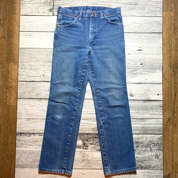 Wrangler Cowboy Cut Bootcut Blue Denim Jeans - Picture 2 of 11